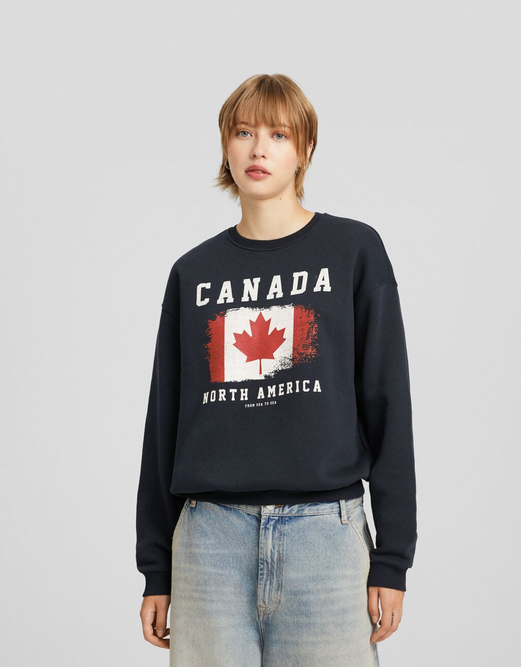 Moletom estampado oversized