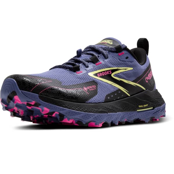 Chaussure trail BROOKS CASCADIA 18 GORE-TEX W GREY BLUE/BLACK/PINK