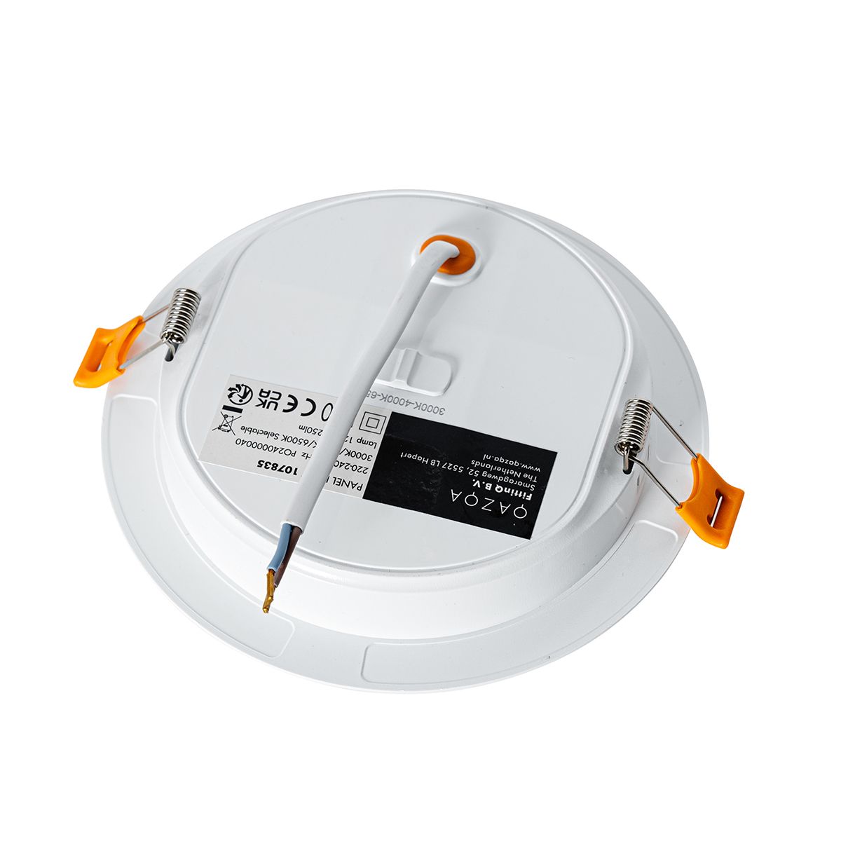 Set van 6 inbouwspots wit 14,5cm incl. LED instelbaar in kelvin met dipswitch - Stephanie