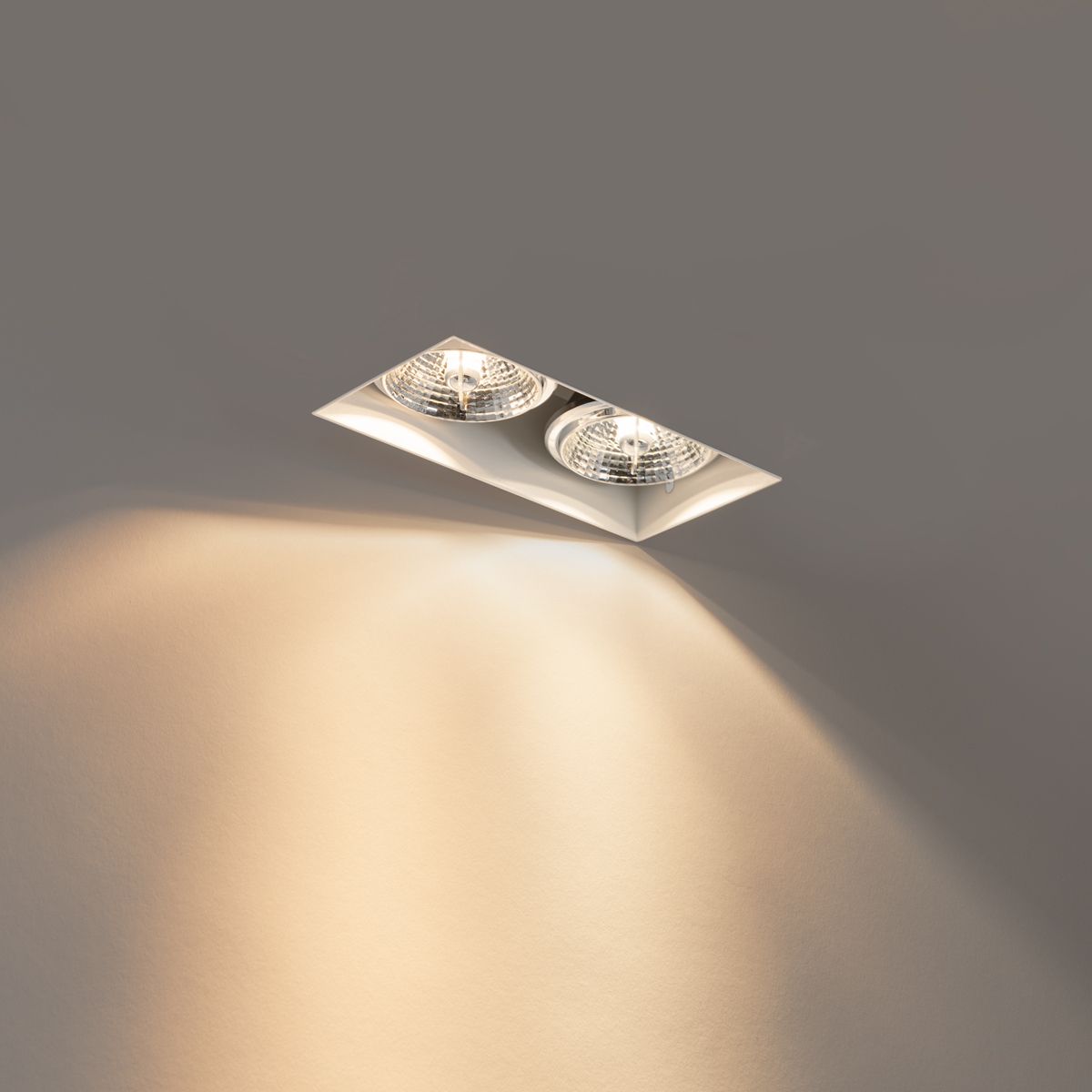 Moderne inbouwspot wit GU10 AR70 trimless 2-lichts - Oneon