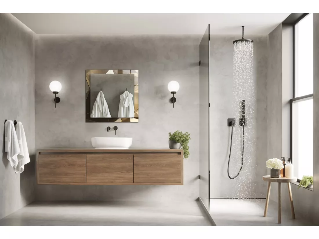 Miroir décoratif avec cadre Formes géométriques 60 x 60 cm