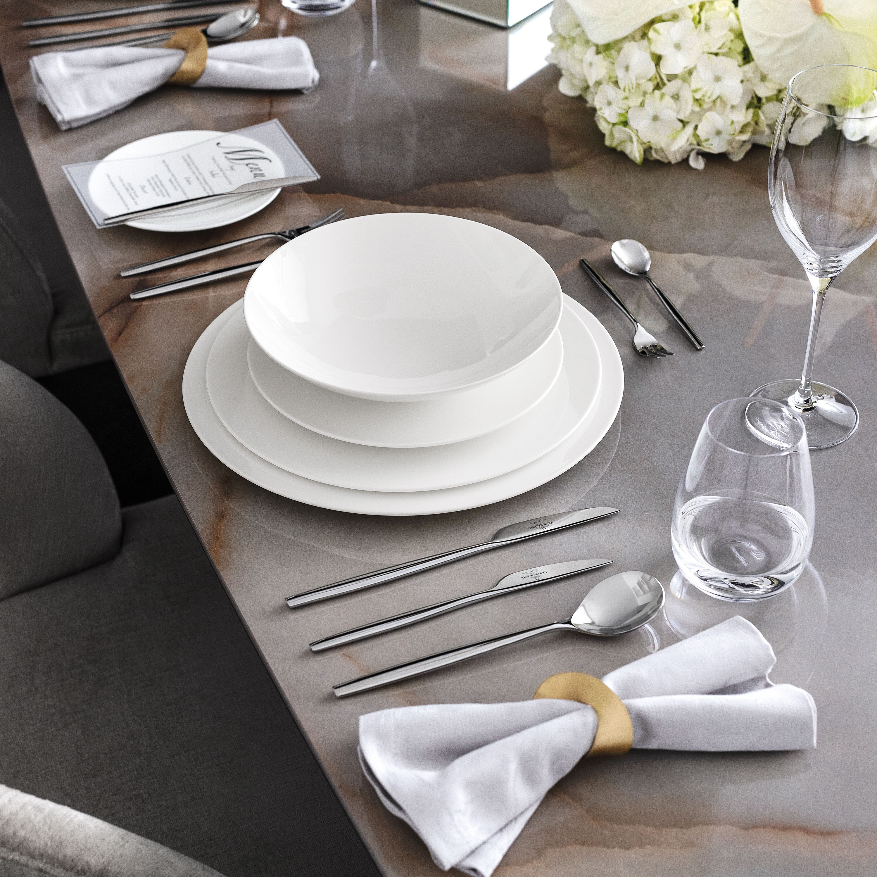 MetroChic Soup bowl White, 8.7'', Premium Bone Porcelain