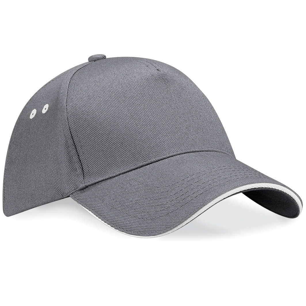Beechfield BC15C - Casquette Contrastée 5 Panneaux avec Visière Sandwich