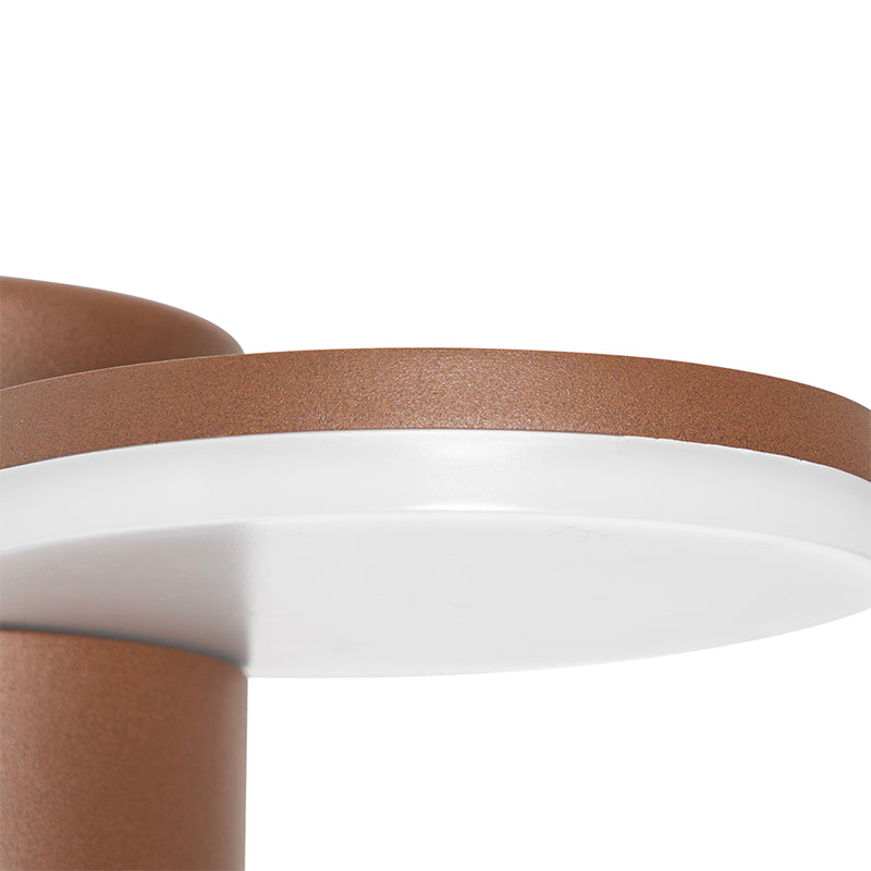 QAZQA Buiten wandlamp roestbruin incl. LED IP54 bewegingssensor -