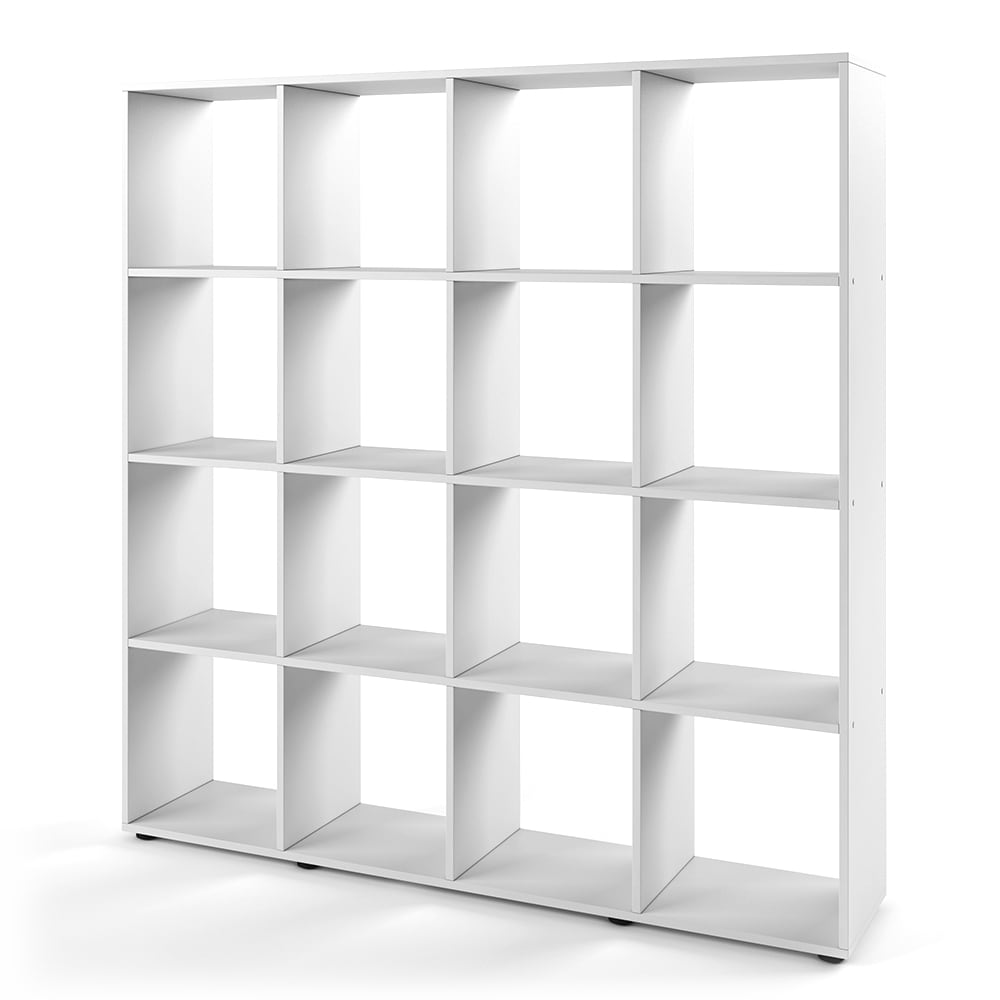 Vicco Raumteiler Bücherregal Standregal Aktenregal Regal 16 Fächer Weiß