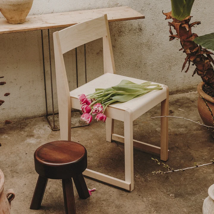 Frama - Chair 01, Birke braun gebeizt / geölt