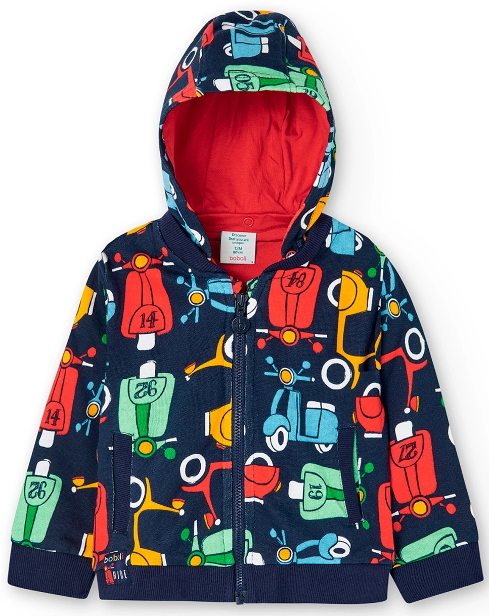 Kapuzen-Sweatjacke ROLL ON AOP in bunt