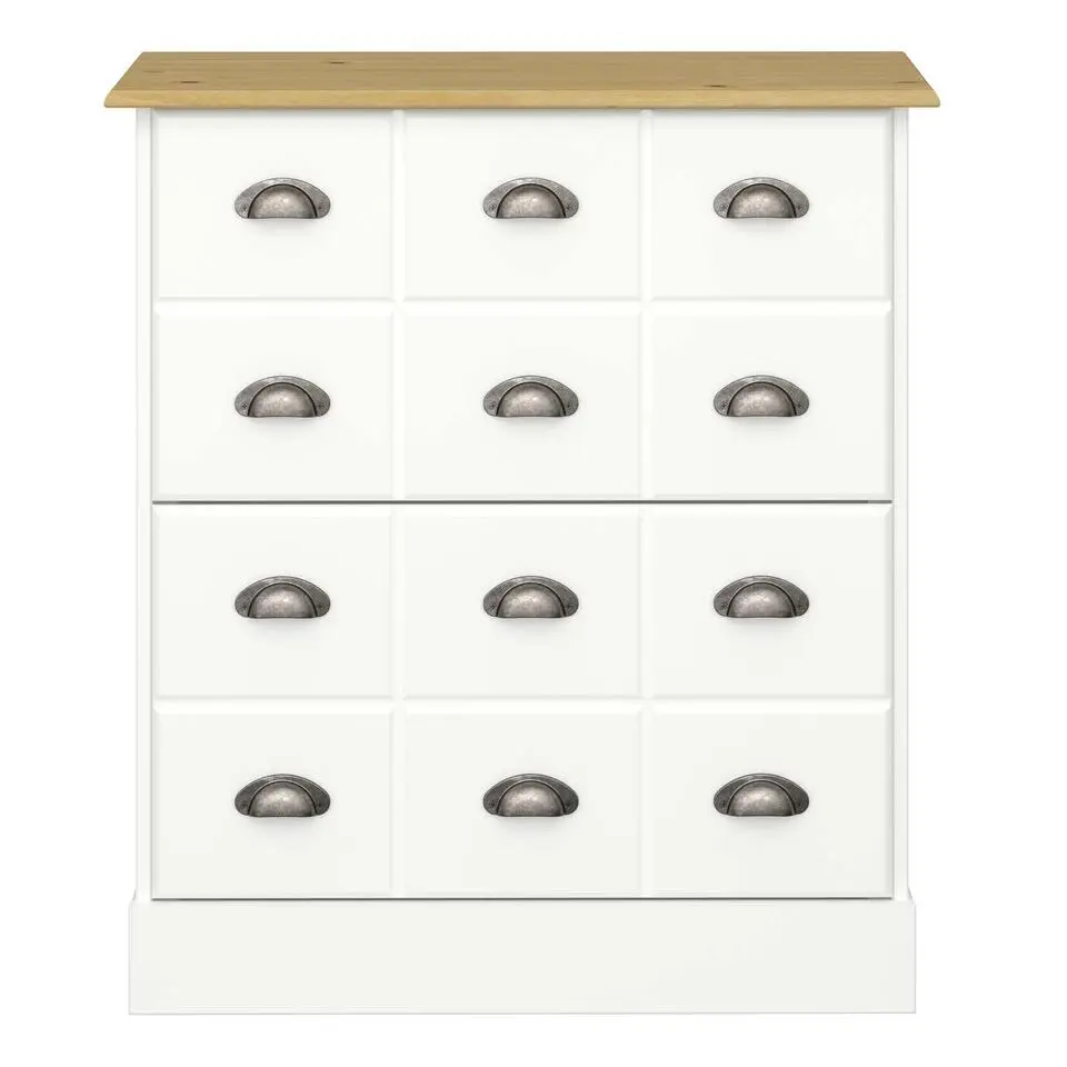 Hioshop Orienty schoenenkast 2 kleppen wit
