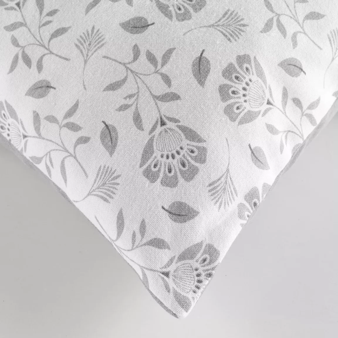 Coussin carré coton (50 x 50 cm) Flavie Gris