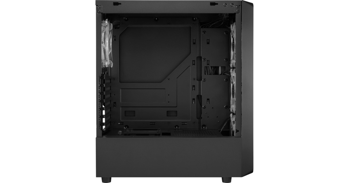 SharkoonTK4 RGB midi tower behuizing  (Zwart | 4x USB-A | RGB | Tempered Glass)