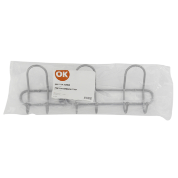 OK kapstok 6 haken Astrid grijs zamak 392 mm