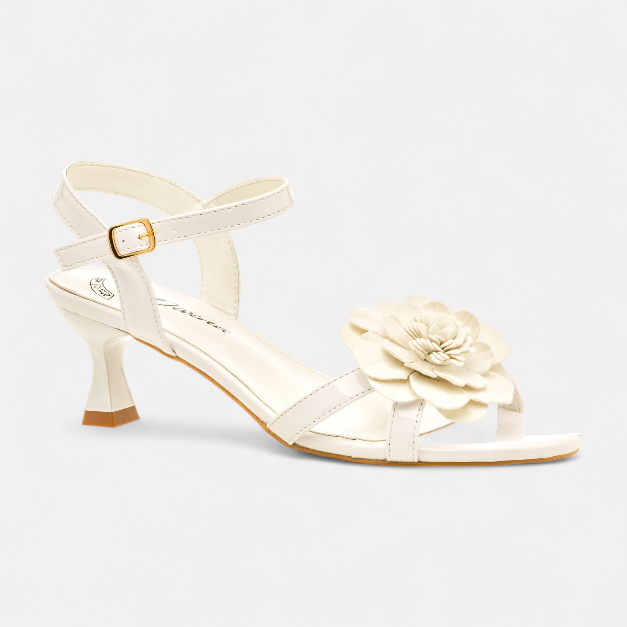 Nu-pieds à talon Femme blanc