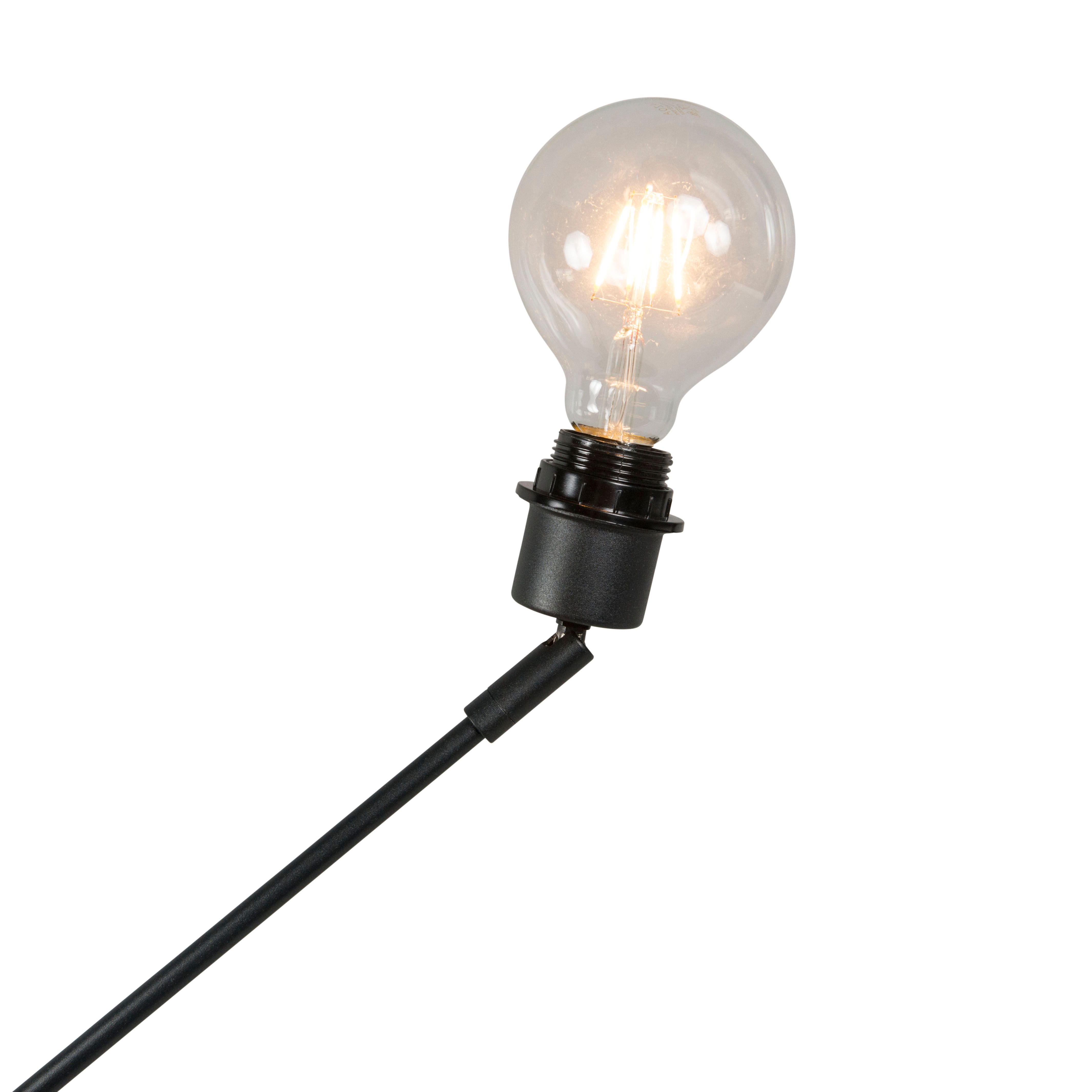 Moderne hanglamp zwart zonder kap - Blitz