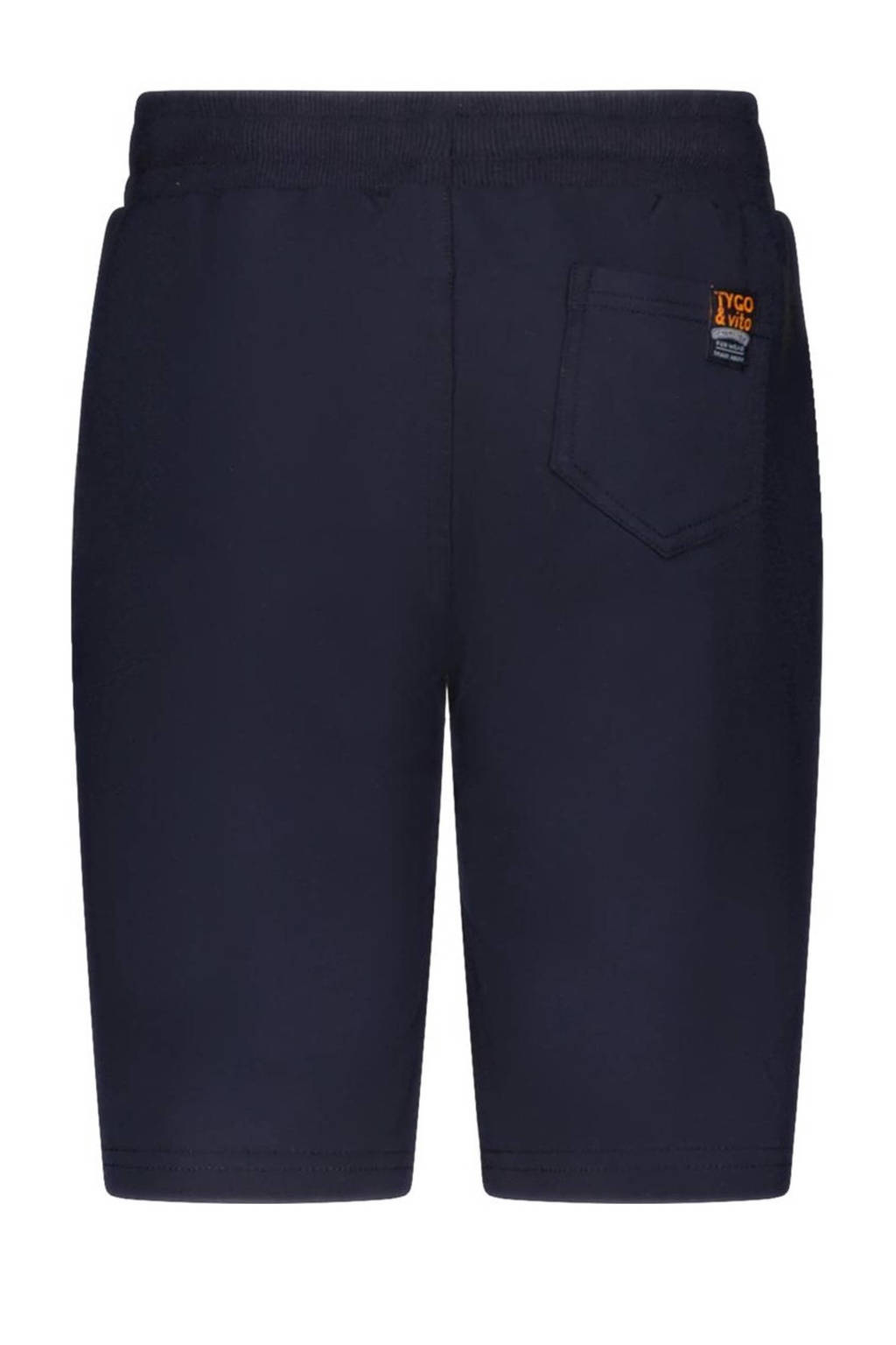 TYGO & vito regular fit sweatshort Barry donkerblauw/beige