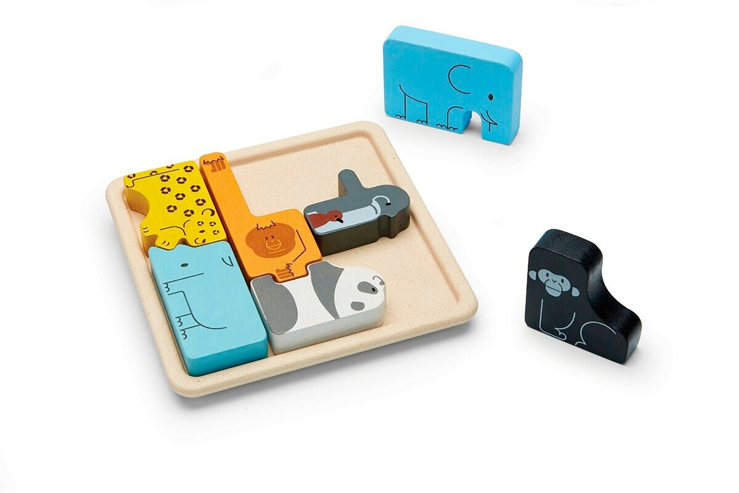 PlanToys Rahmenpuzzle Tiere