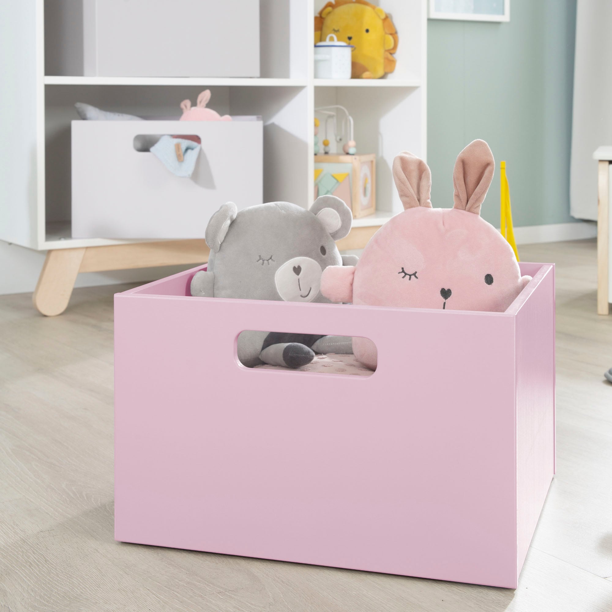 roba® Aufbewahrungsbox »rosa« aus Holz; Organizer für Spielzeug