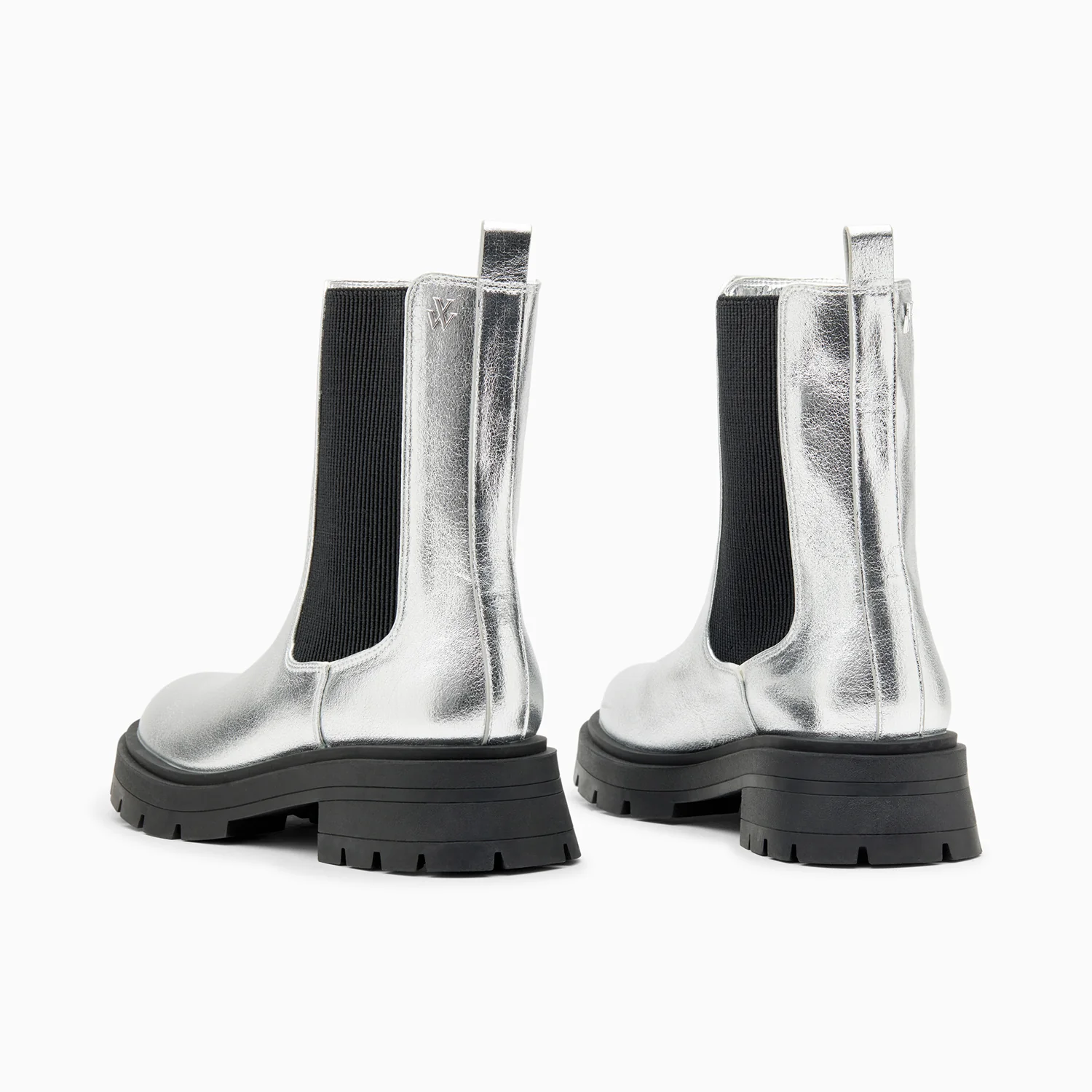 Bottines-Bottines Chelsea Phoebe argent à semelle oversize
