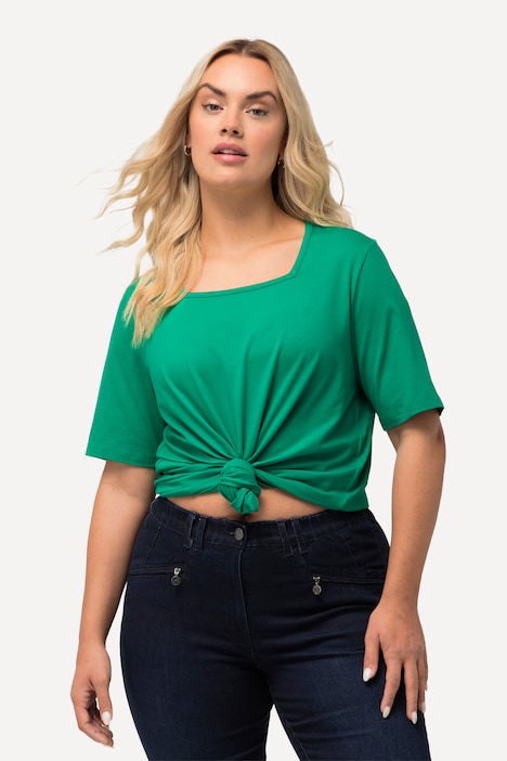 T-Shirt, A-Linie, Carree-Ausschnitt, Halbarm