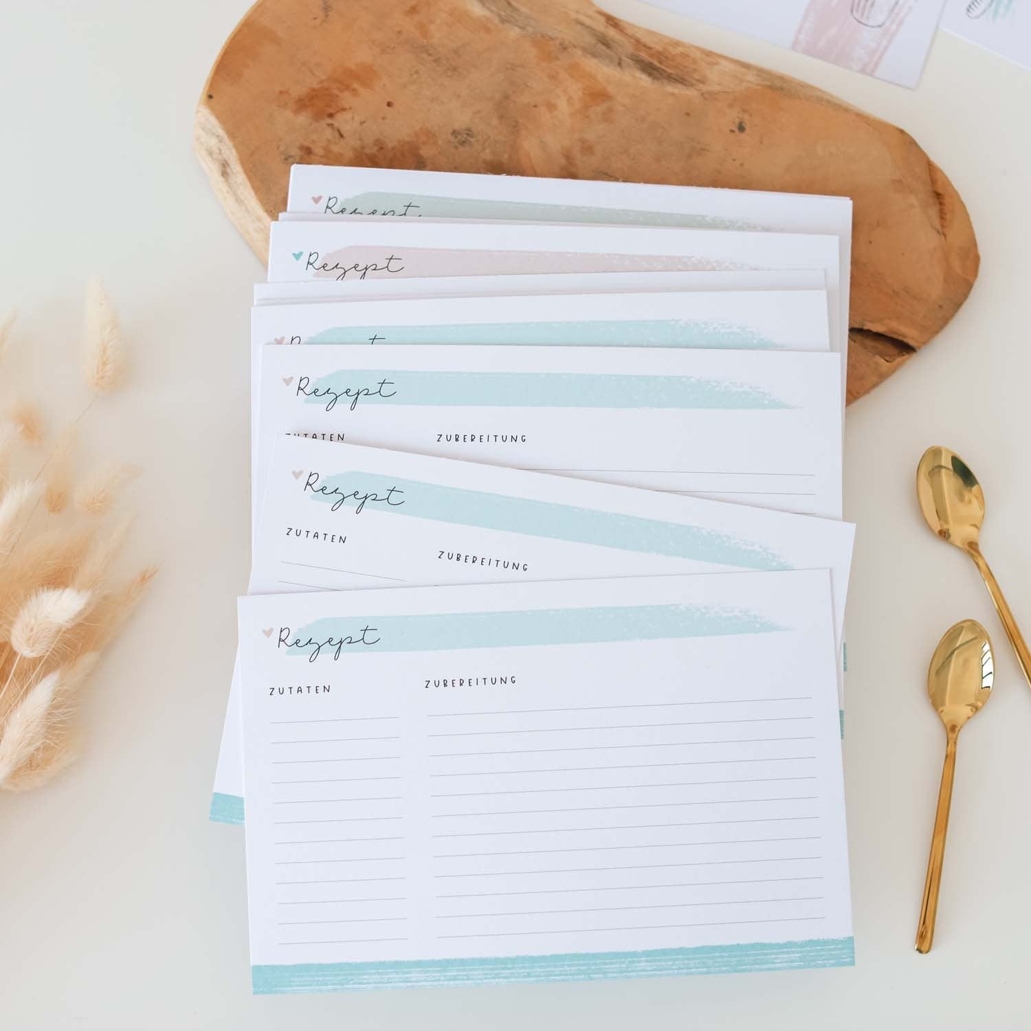 Karten für Rezeptbox „Lieblingsrezepte
