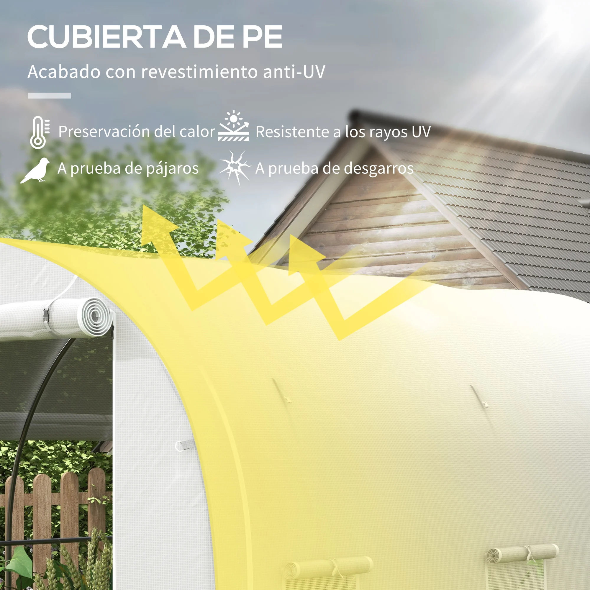 Estufa de jardim branca Outsunny