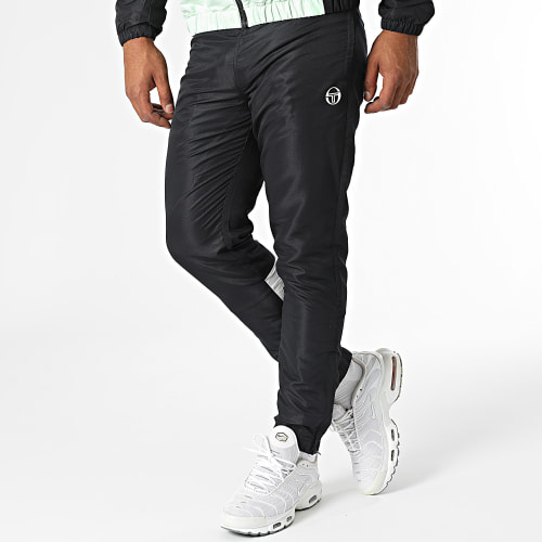 Ensemble De Survetement A Bandes Ryo 40388 Noir Vert Clair