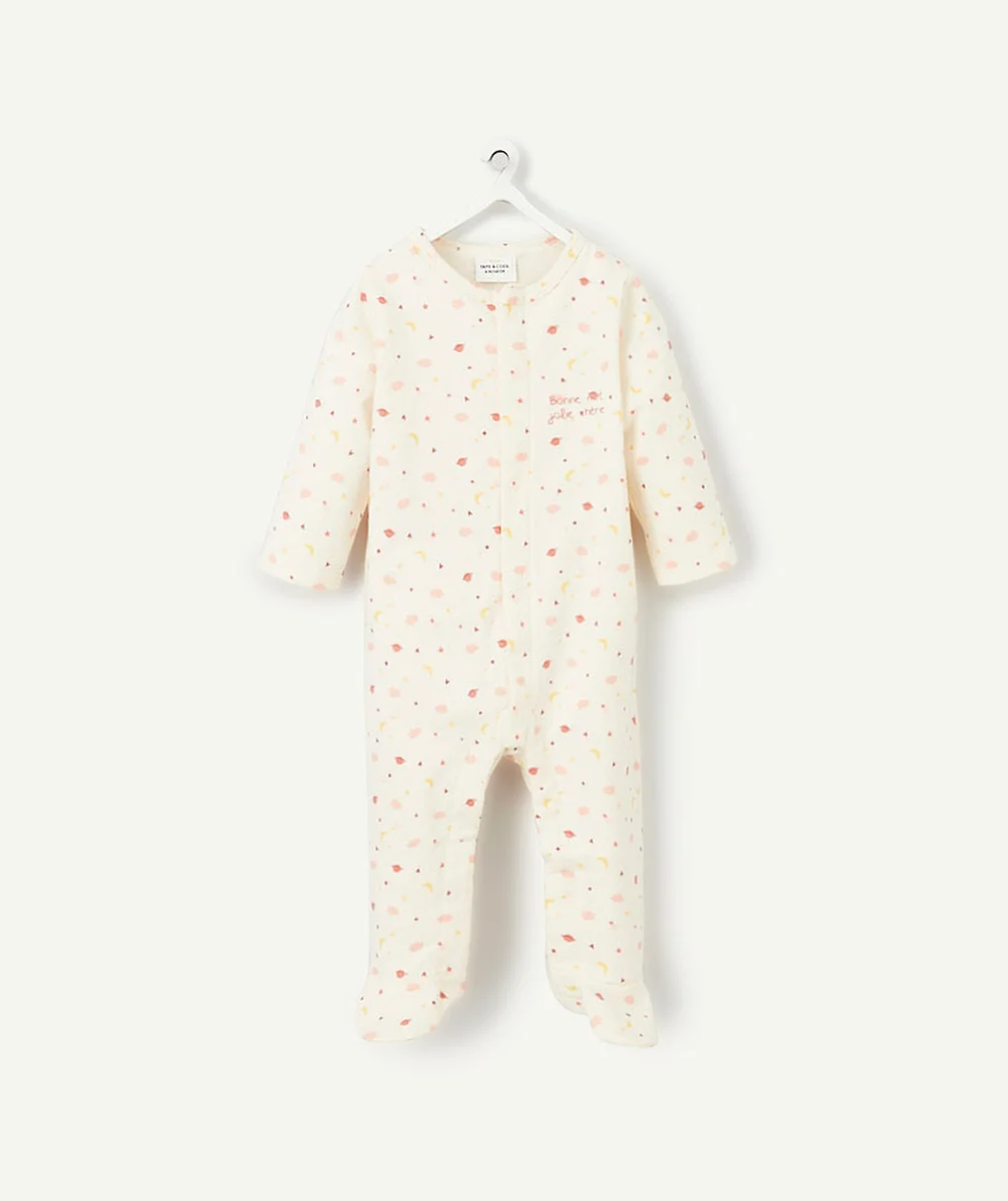 DORS BIEN EN COTON BIOLOGIQUE ÉCRU THÈME NUIT