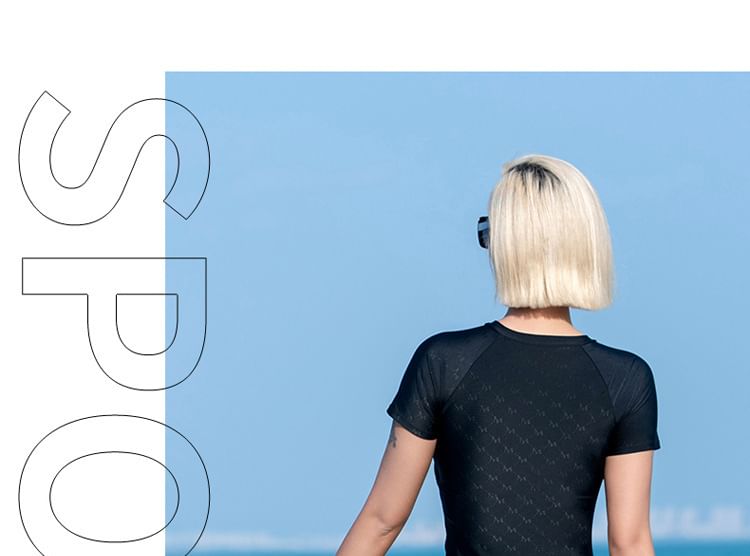 CUCURBIT - Set: Rashguard met korte mouwen, raglanmouwen en rits + zwemshorts