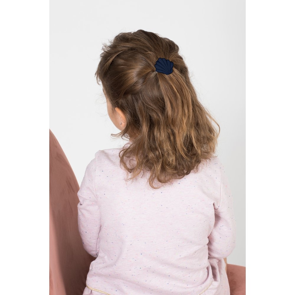 Barrette Coquillage Bleu Marine