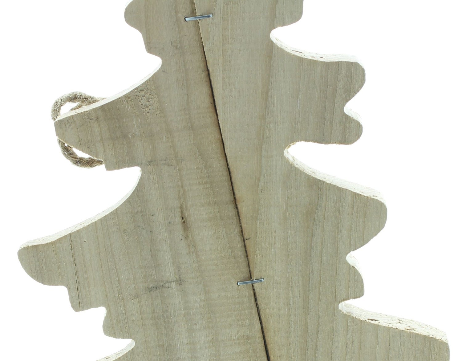 FRANK FLECHTWAREN | Houten decoratie Merkboom, 21 x 5,5 x 37 cm, SPAR, POPULIER, JUTE