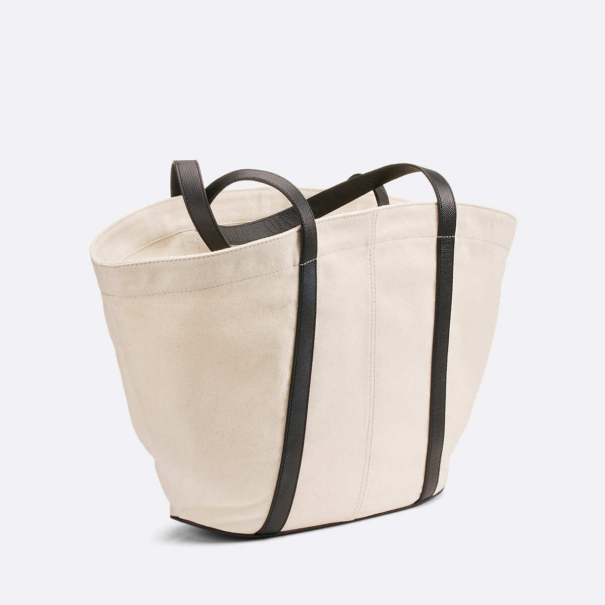 COLEÇÕES LA REDOUTE<br>Bolsa tote em dois materiais