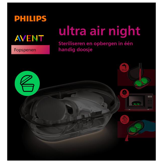 Philips Avent Soother Air Nighttime 0-6M G DC19