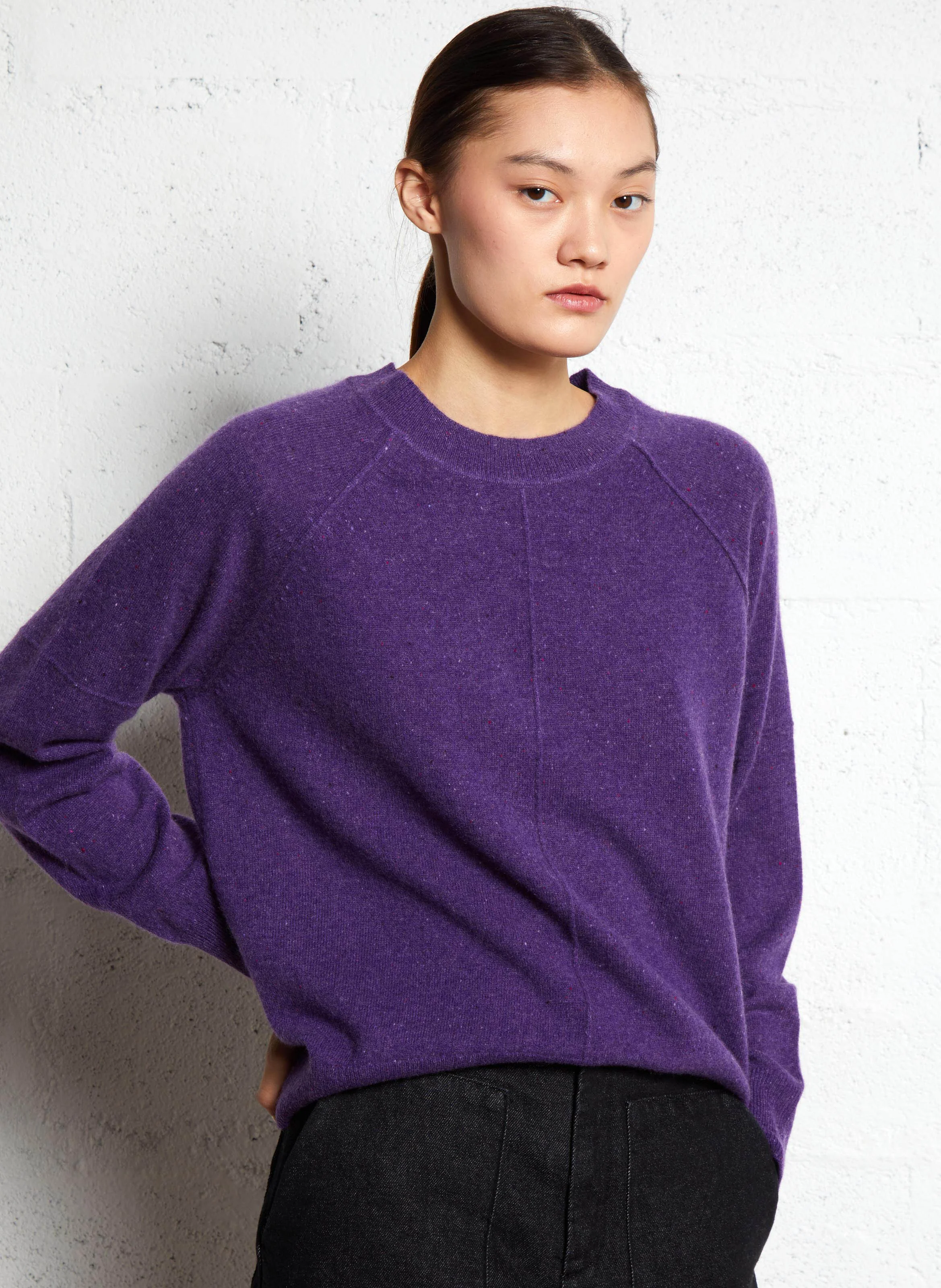 ARY BIS - Pull col rond en cachemire | Violet