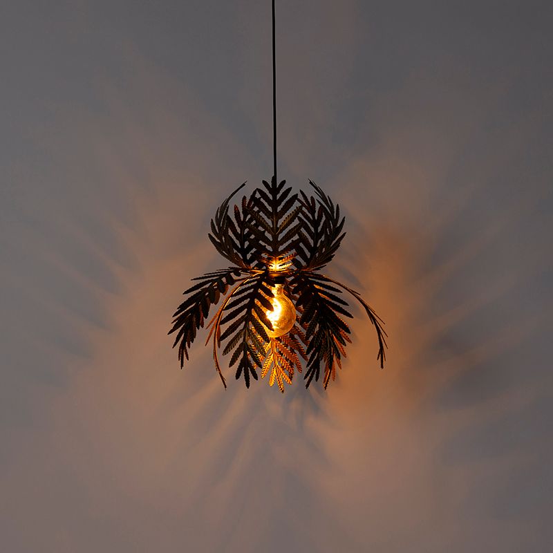 Vintage hanglamp goud veren - Botanica