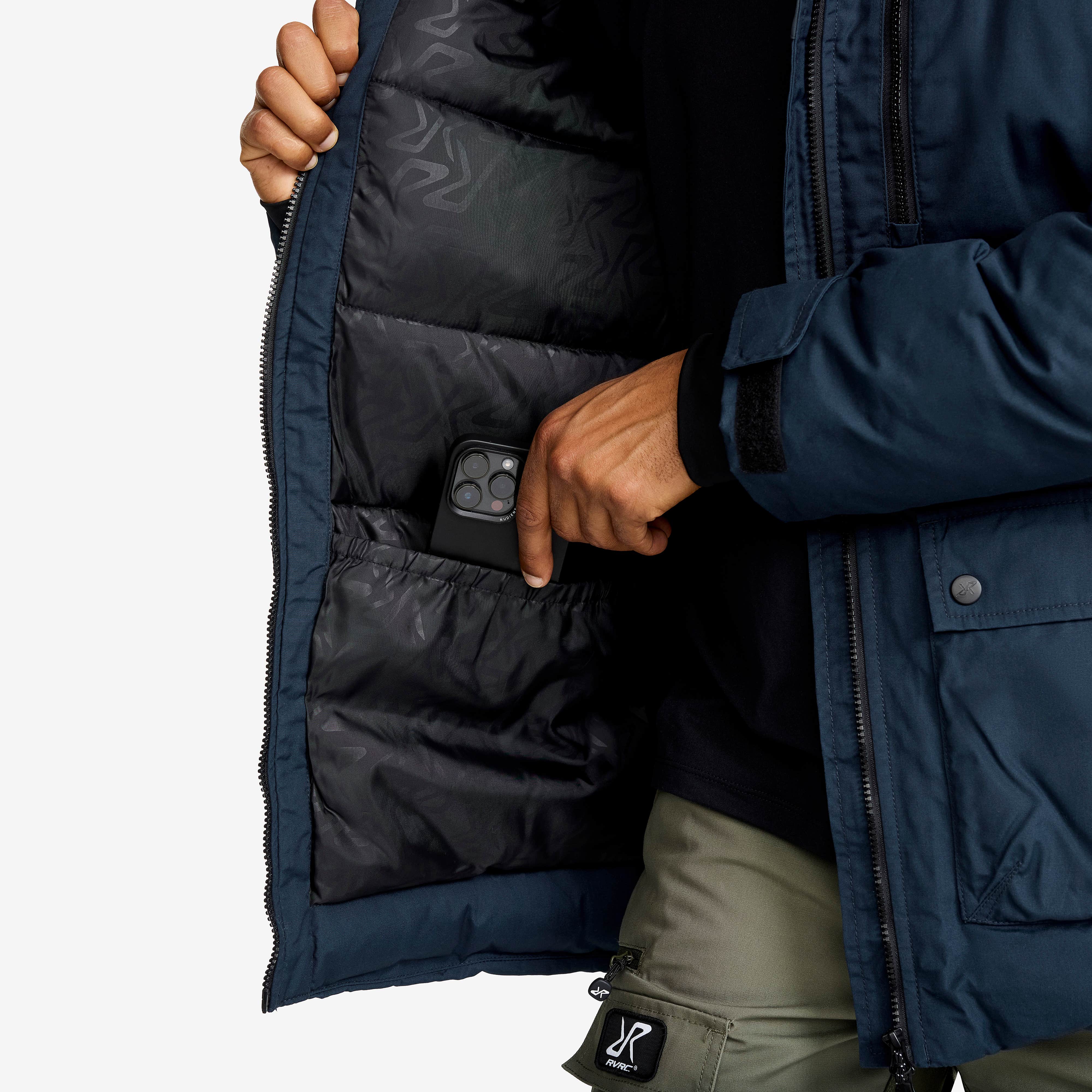 Outdoor Parka Herre Blueberry