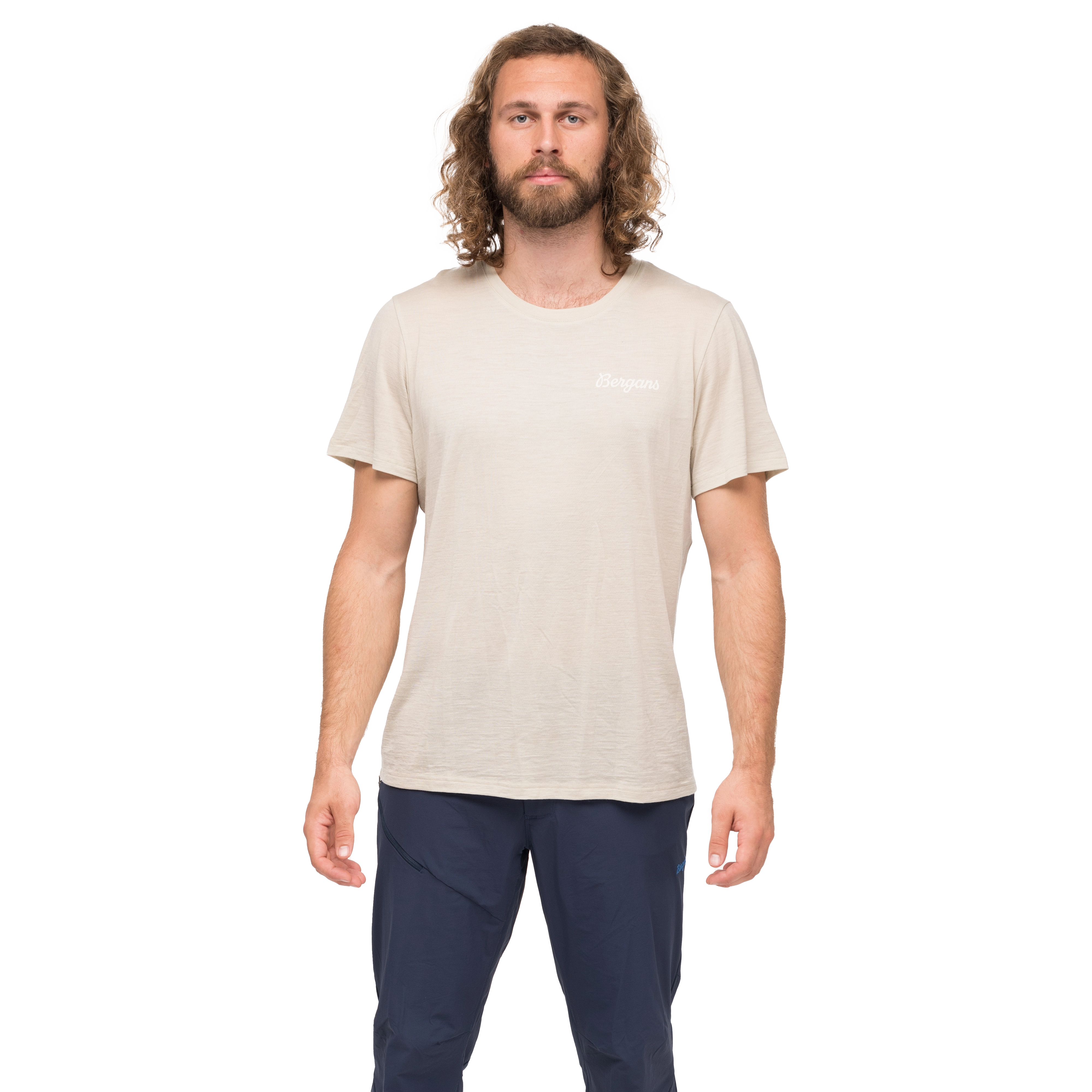 Rabot Emblem Wool Tee Men Chalk Sand