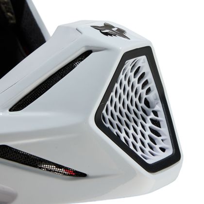 Casque cross Fox V3 RS CARBON SOLID 2024 - Blanc