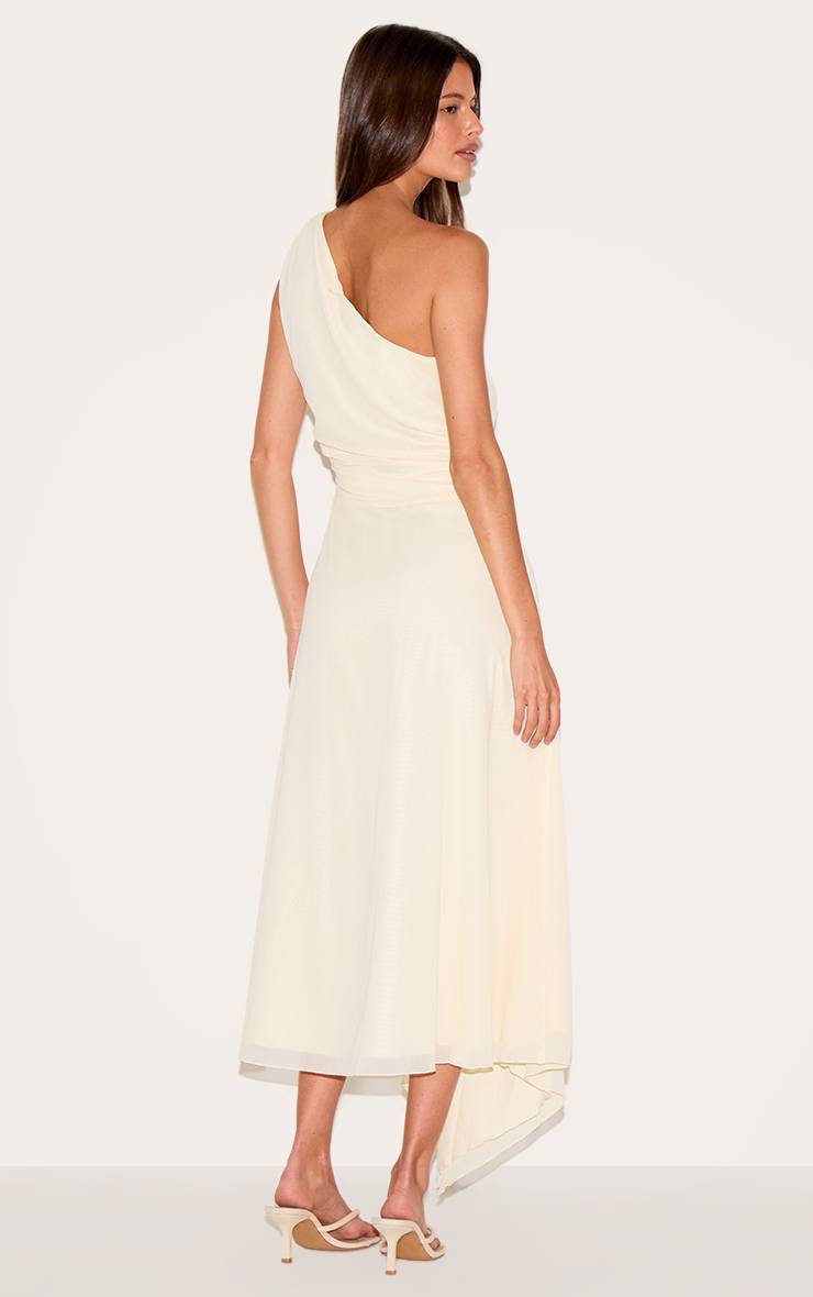 Butter Yellow Robe Longue Asymétrique À Une Épaule