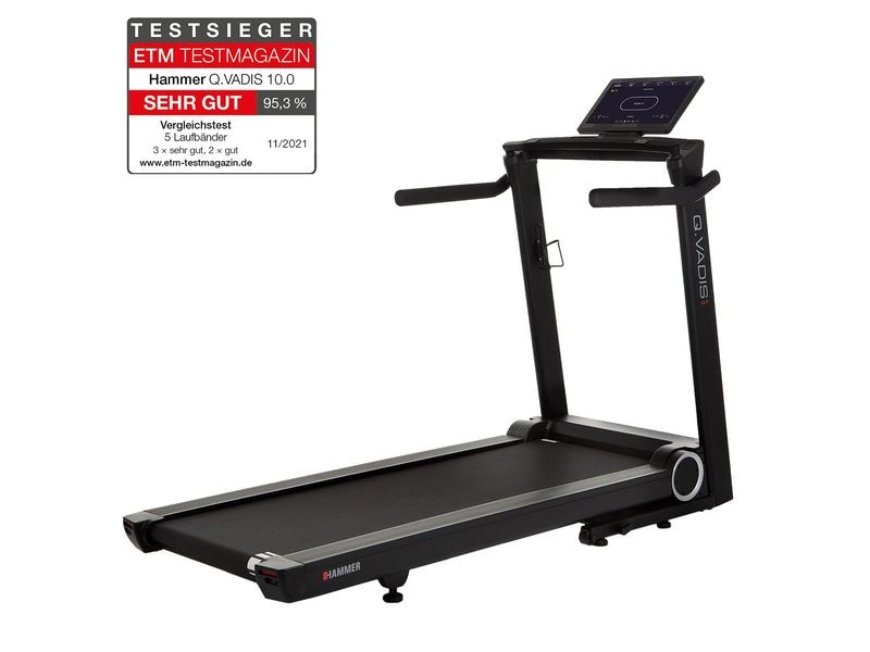 HAMMER Laufband Q. Vadis 10.0 Modernes Laufband mit integriertem Display