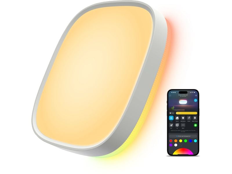 Govee Deckenleuchte 30 cm, 24 W, 2400 lm, RGBWW   RGBIC Innovative RGBWW und RGBIC Lichtpaneele