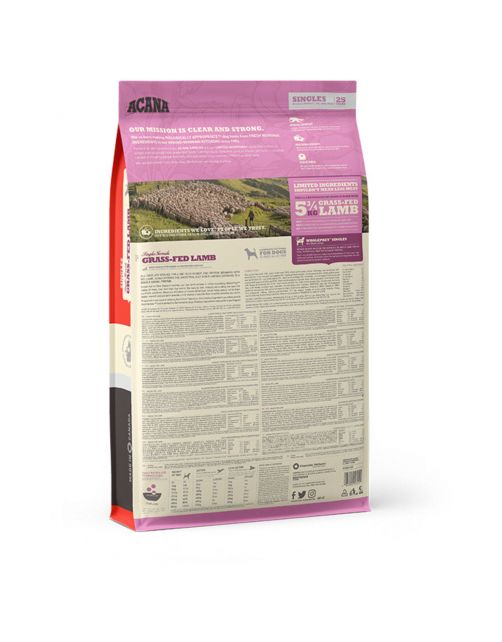 Acana Singles Grass-Fed Lamb Lam&Appel - Hondenvoer