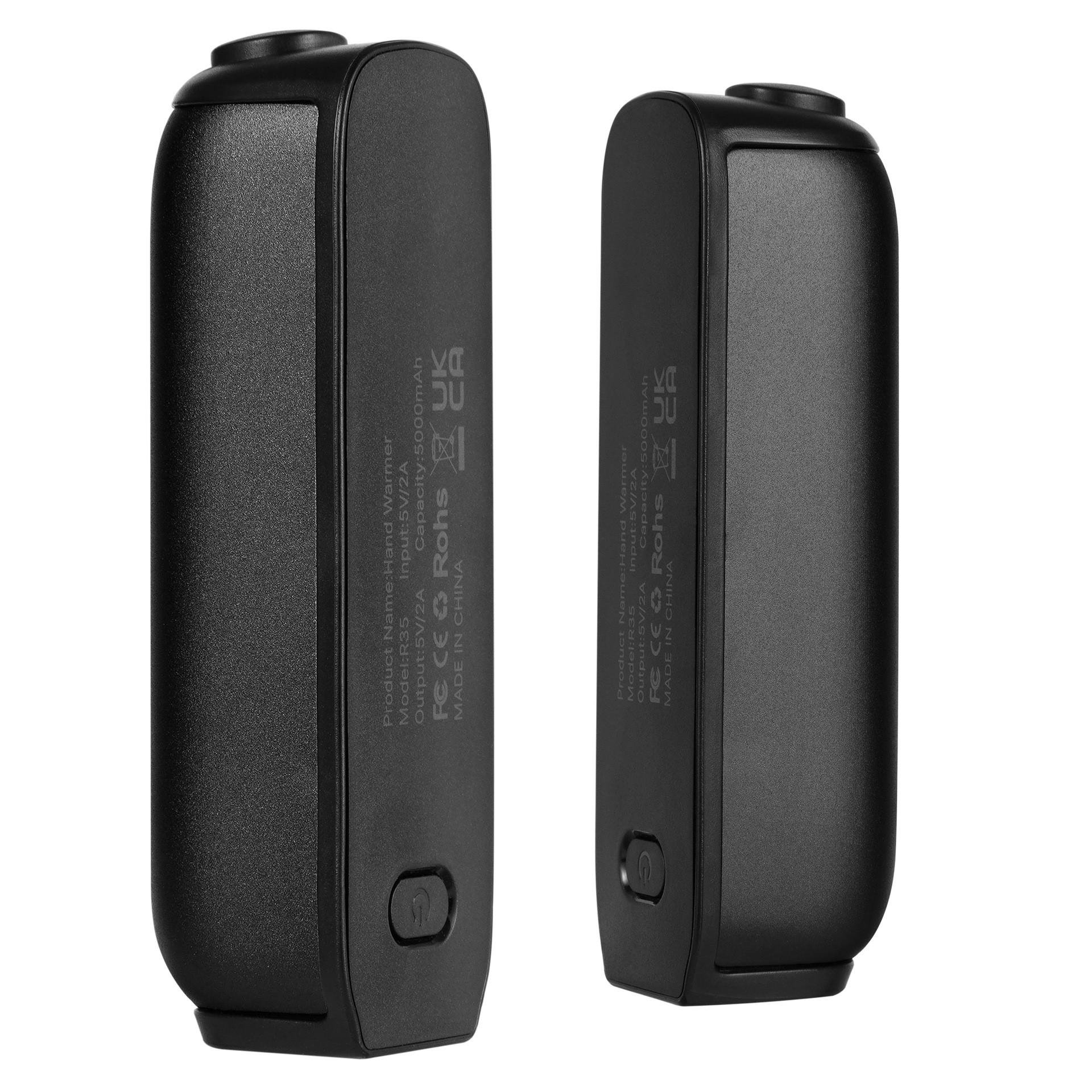 (5V/2A) 2in1 5000mAh Magnetische USB Powerbank Ladegerät   Handwärmer - Schwarz