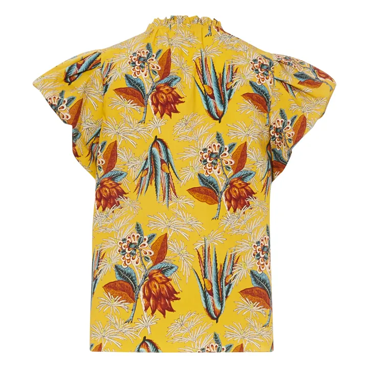 Ulla Johnson Blouse Klara Popeline de Coton | Jaune