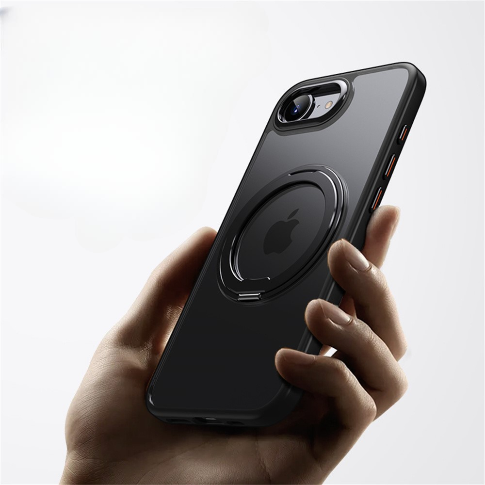 iPhone 16e MagSafe Hybrid Hülle mit TPU Bumper   Kickstand - Grau