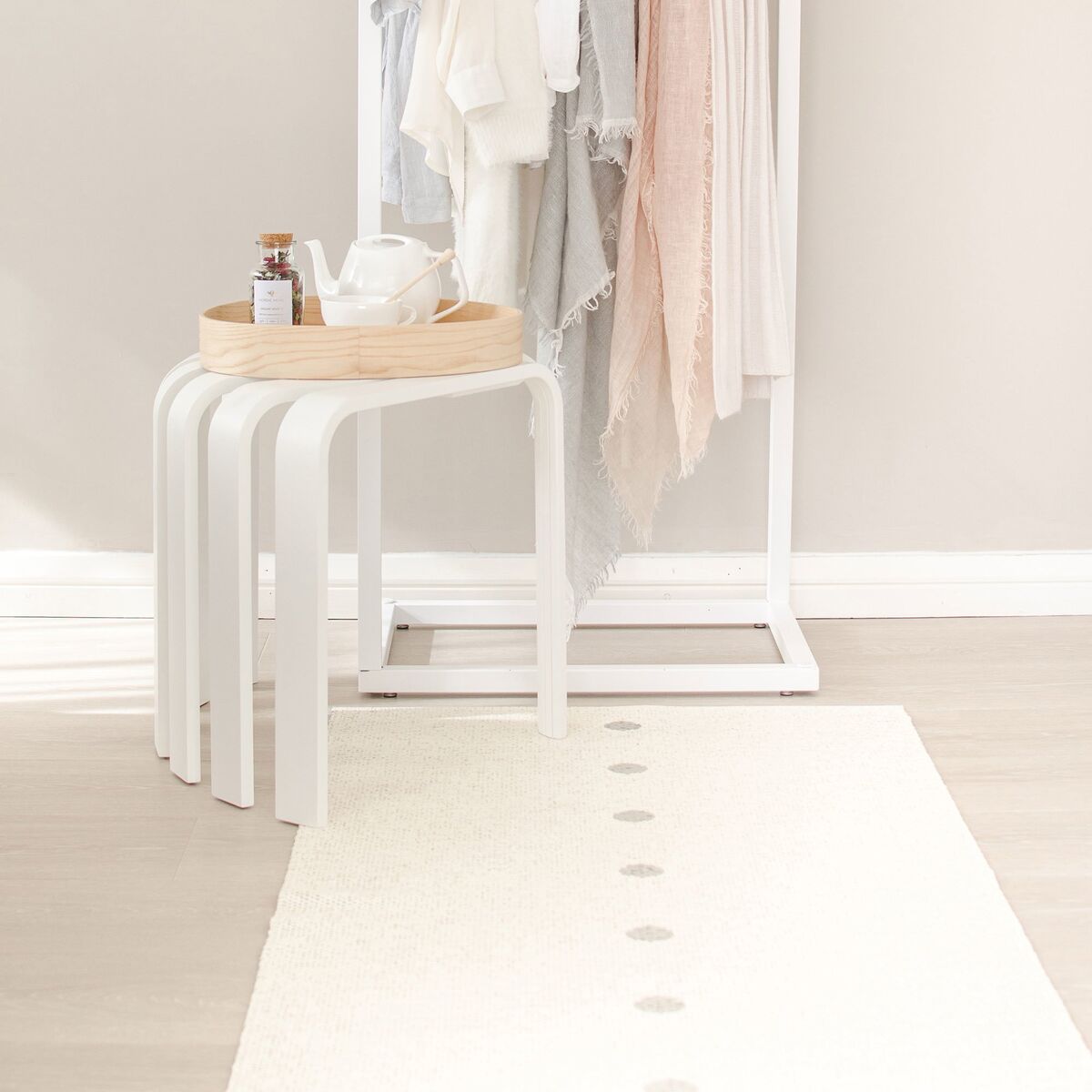 Gulvteppe Peg, 70 x 140 cm, linen/vanilla