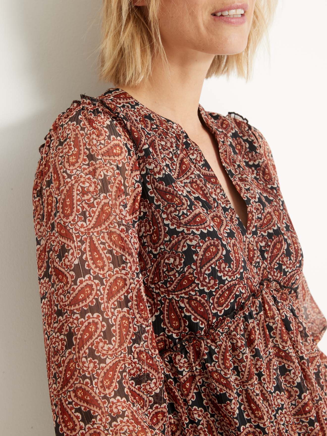 Robe en voile doublé