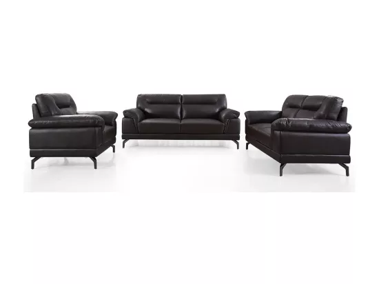 Fauteuil cuir Design BRODY Marron
