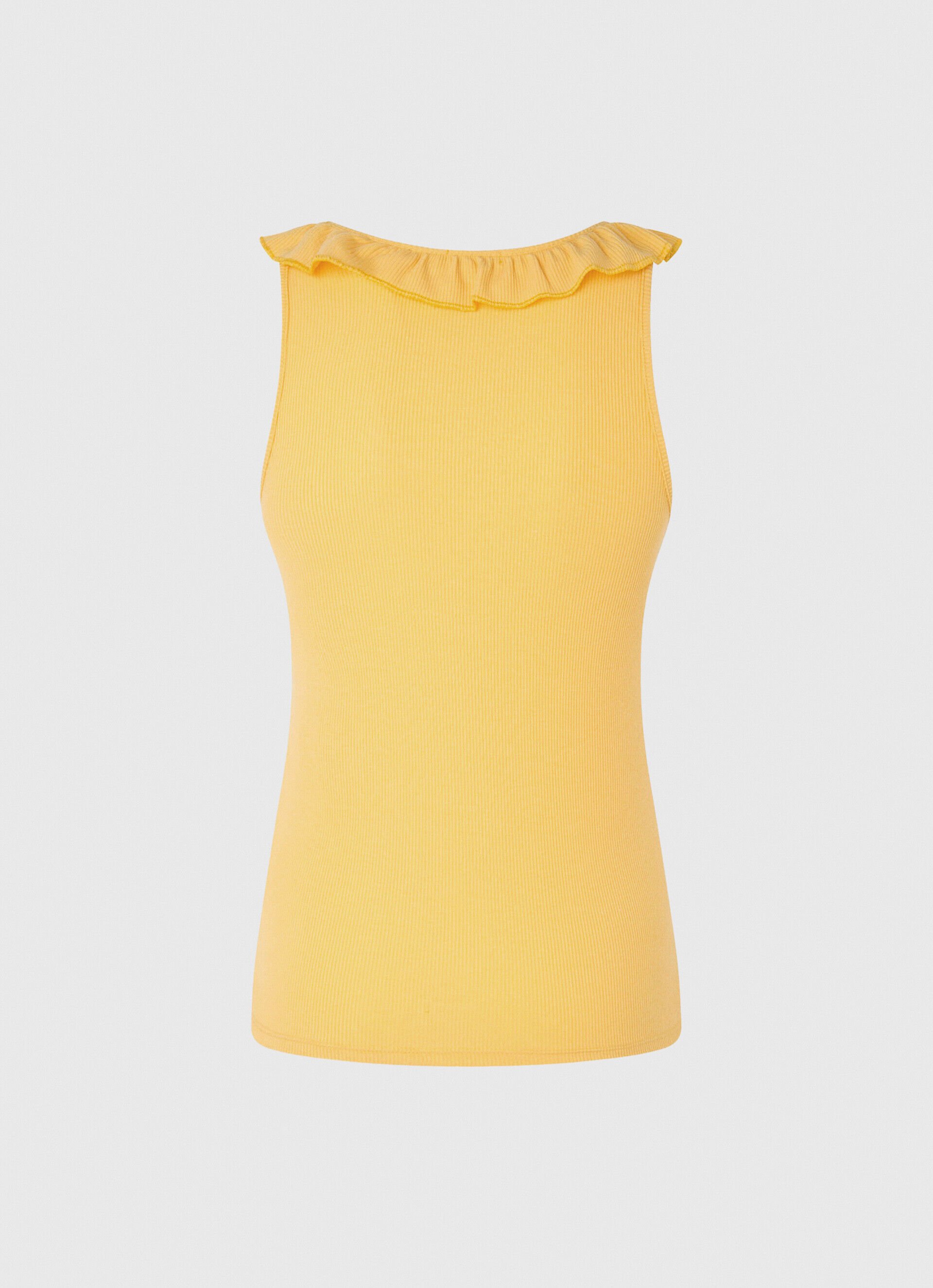 CAMISETA COM GOLA FRANZIDA - brilho