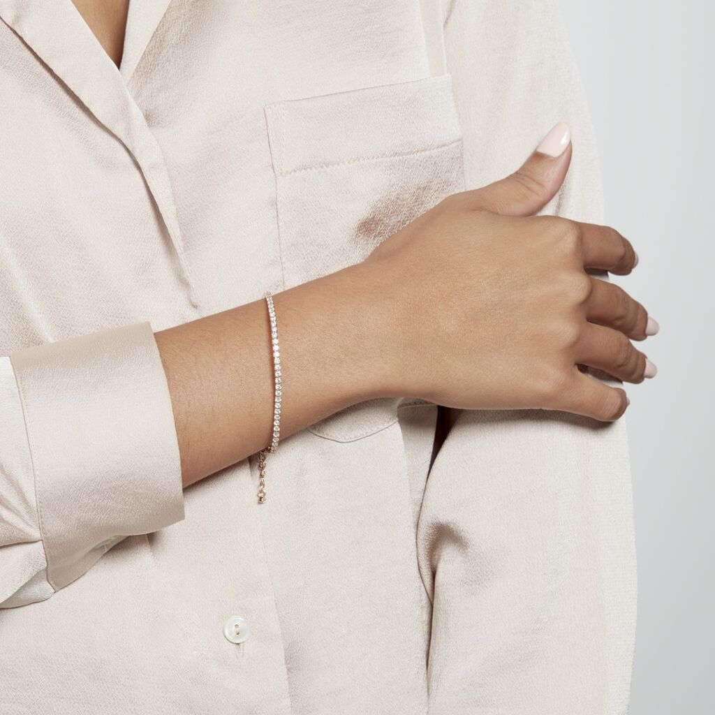 Bracelet Plaqué Or Zoelia Oxydes De Zirconium