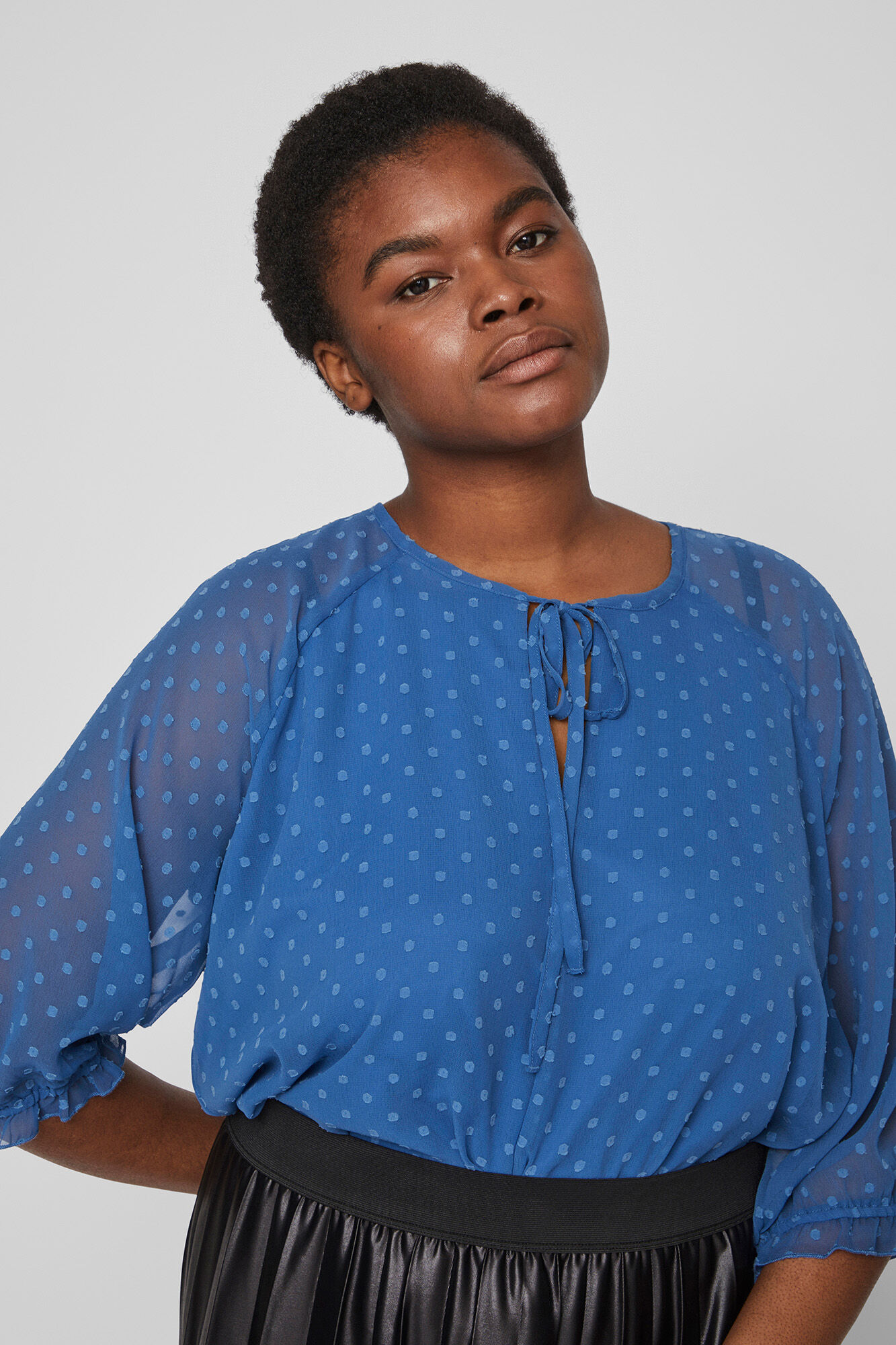 Blusa Plumetti de manga curta - Azul