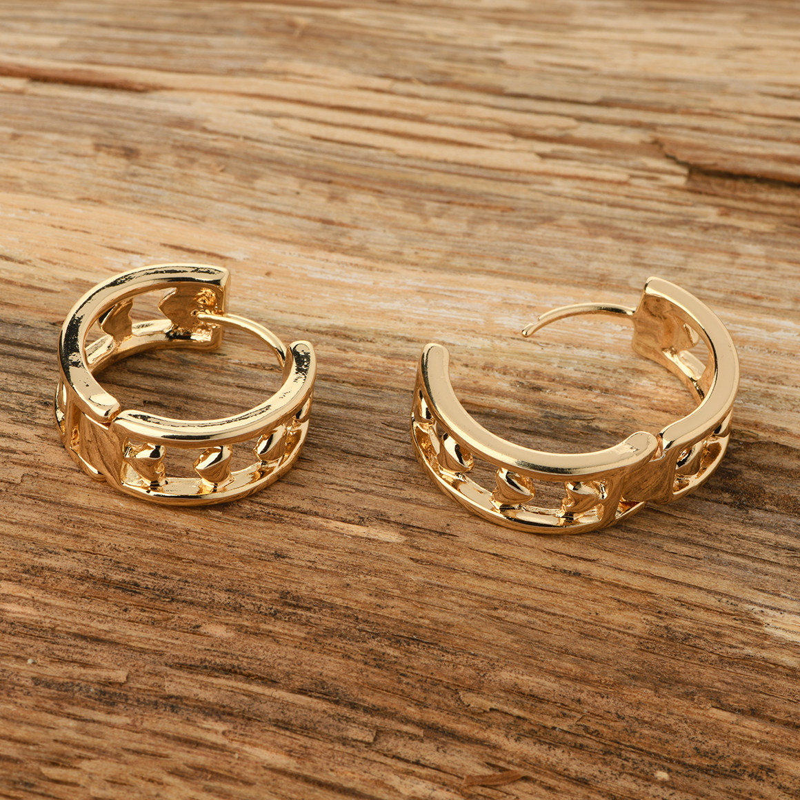 Gina Benotti Damen Creolen mit Herzen gold
